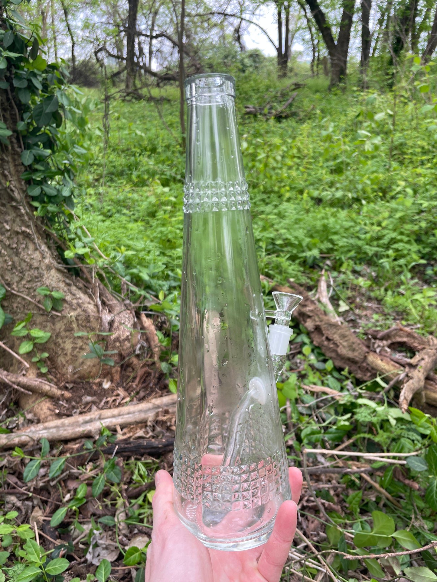 *limited* Studded cone flask water pipe